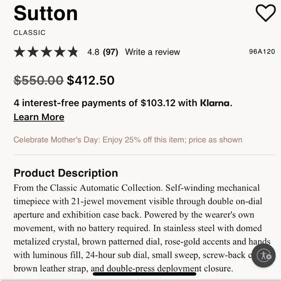Brown Bulova Sutton